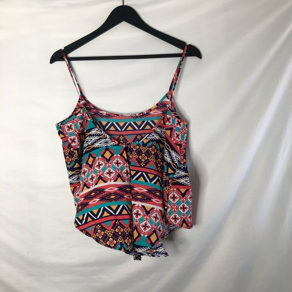 AMBIANCE APPEAL Crop Top Aztec M open back - Picture 5 of 7